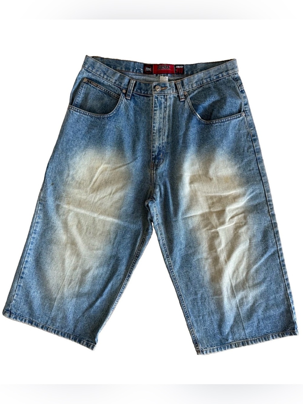 90s Vintage Webs Baggy Cargo Jean Shorts Men’s 36 – Blue Y2K Skate Grunge